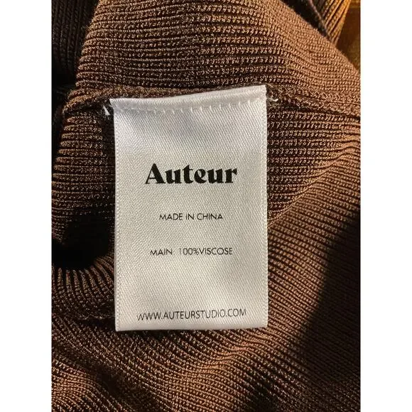 Auteur Ribbed Orange Lulu Dress Size S